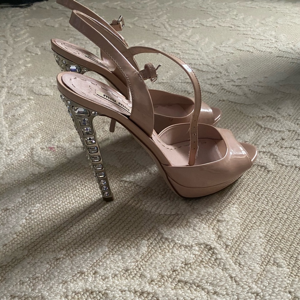Miu miu crystal heels